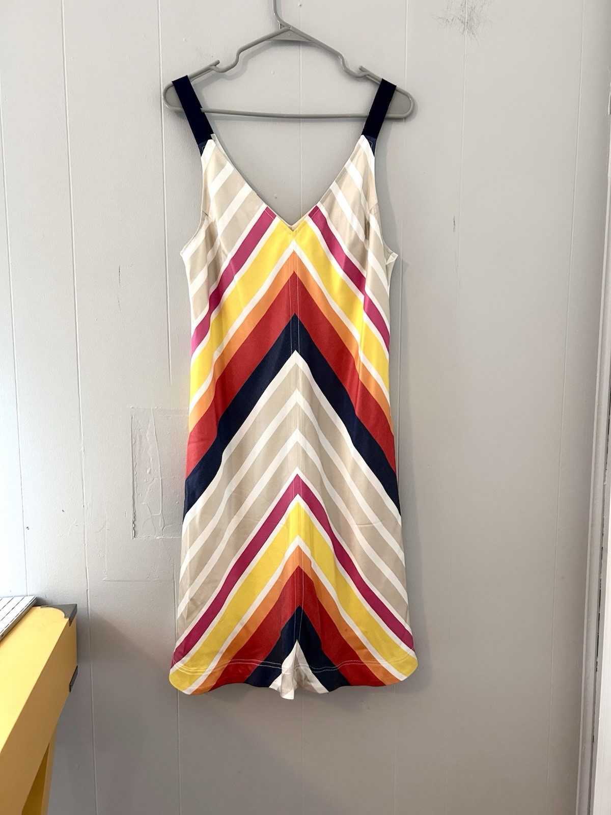 Trina Turk Cayson Dress Chevron Print Size Large