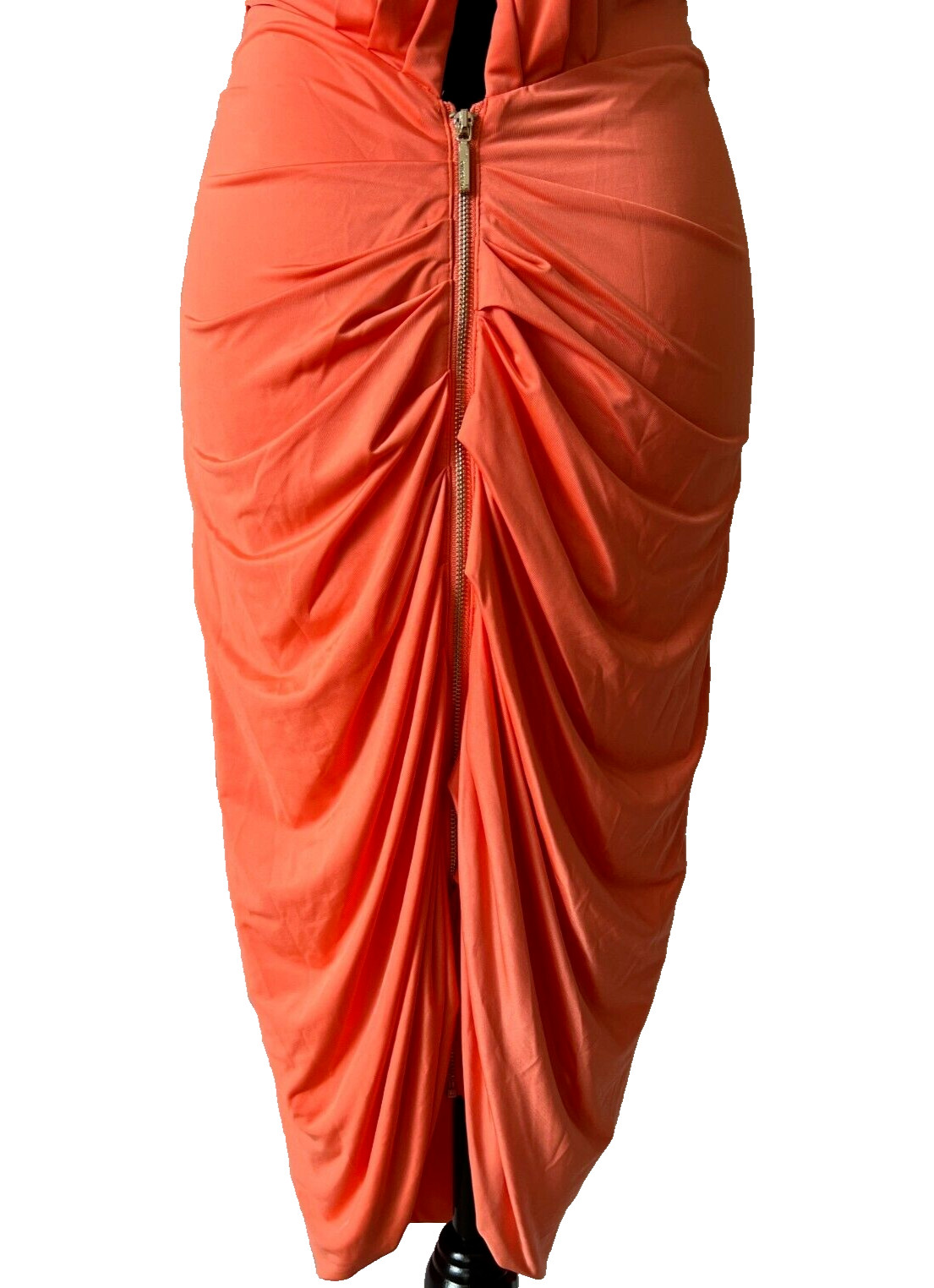 MARCIANO Ruched Butt Peach Schnapps Dress Size L New with Tags