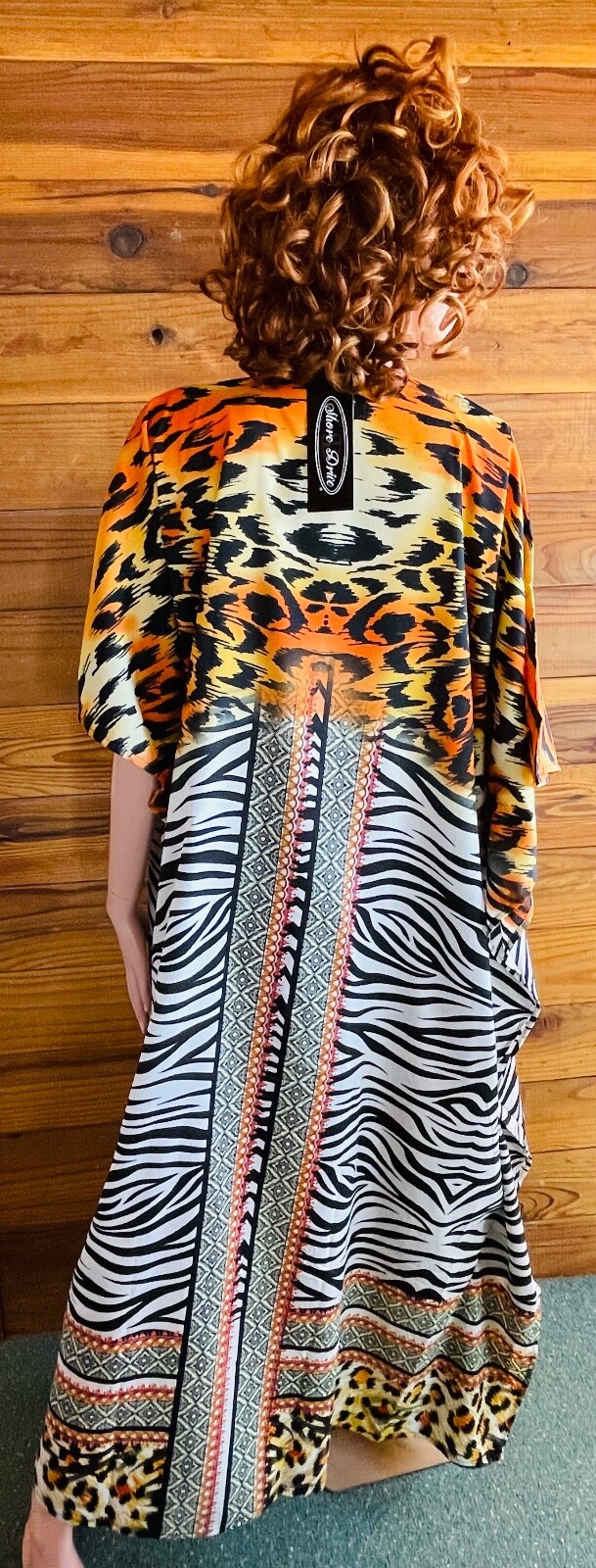 SHORE DRIVE NWT Leopard ZEBRA PEARLS Print CAFTAN O/S