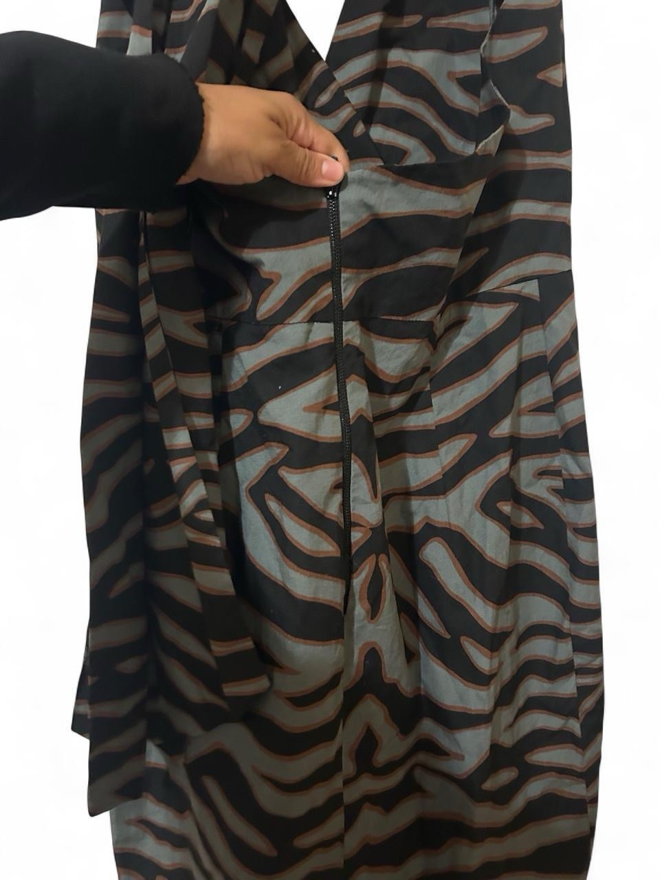NWT Joseph Zebra print wrap dress with tie back detail