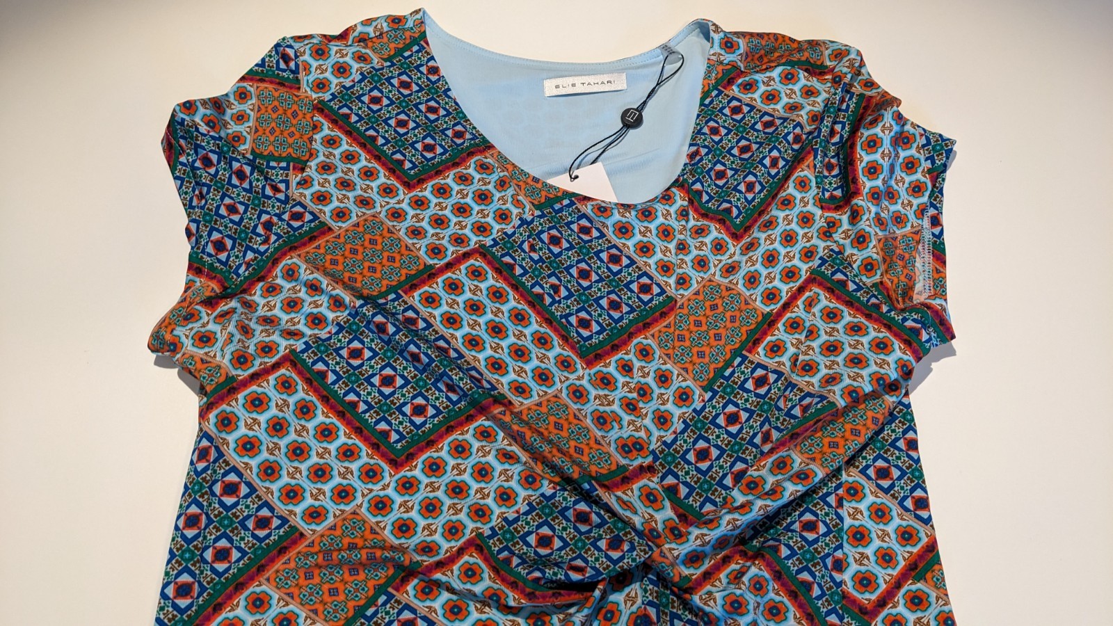 Elie Tahari Twisted Front Midi Casual or Dressy Dress Long Large NWT $275 Retail