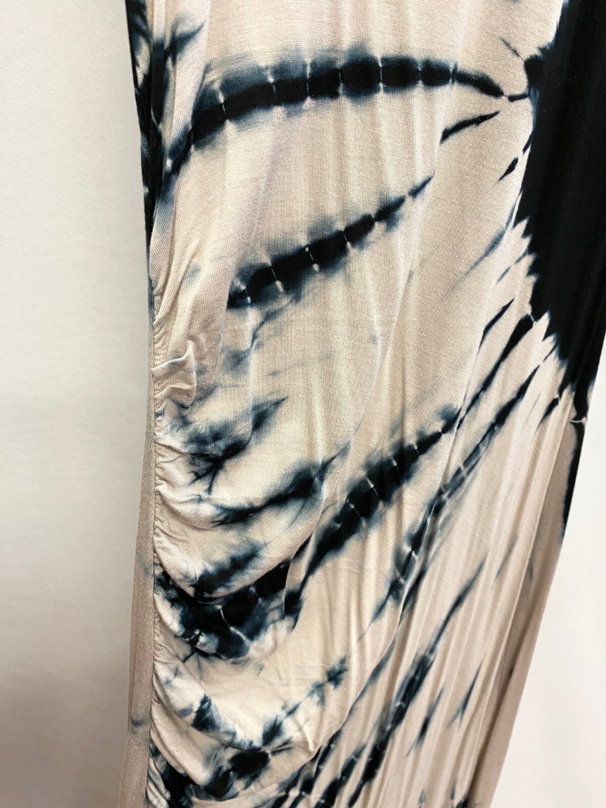 FELICITY & COCO Tie Dye Jersey Ruched Slit Racerback Tank Top Maxi Dress S = 4/6