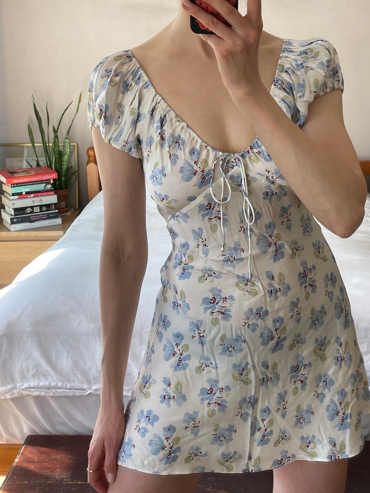 DOEN floral print silk-blend satin Sera mini dress
