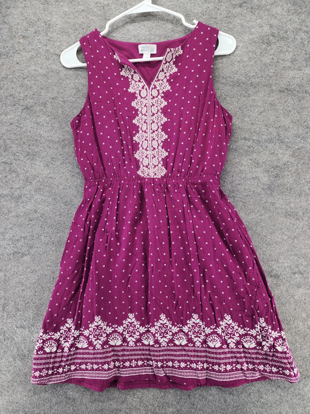Market Spruce Dress Womens Small Sleeveless V Neck Purple