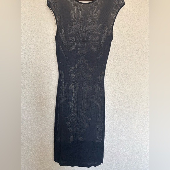 Elegant Deep Navy Lace Sheath Dress | Cap Sleeve Illusion | Fully Lined