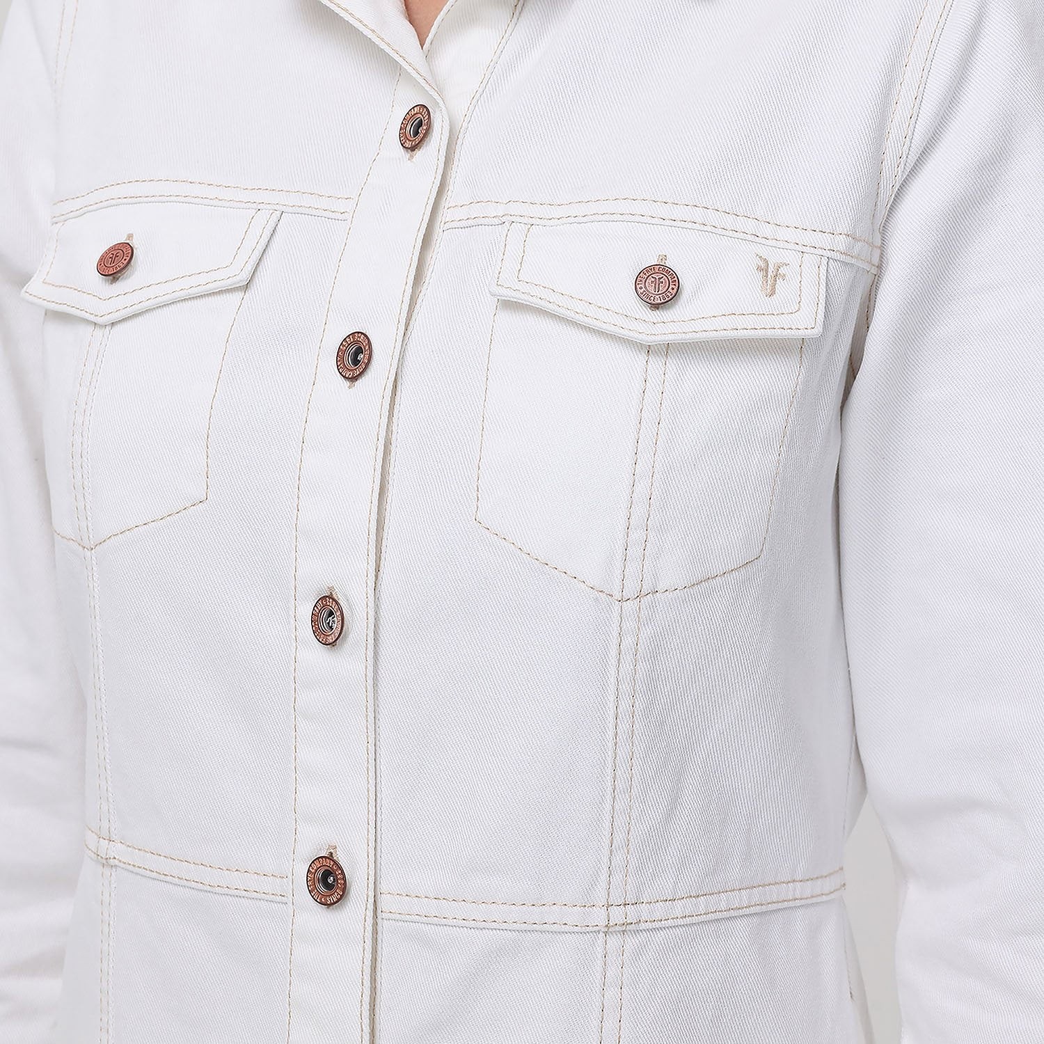 Frye Women’s Bone Button-Front Long Sleeve Denim Dress – Size: L (12-14)