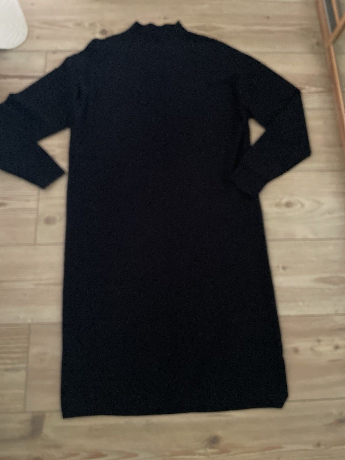 Crying Centre Japanese Jumper Knit Dress Black High Neck Midi Uk 12-14