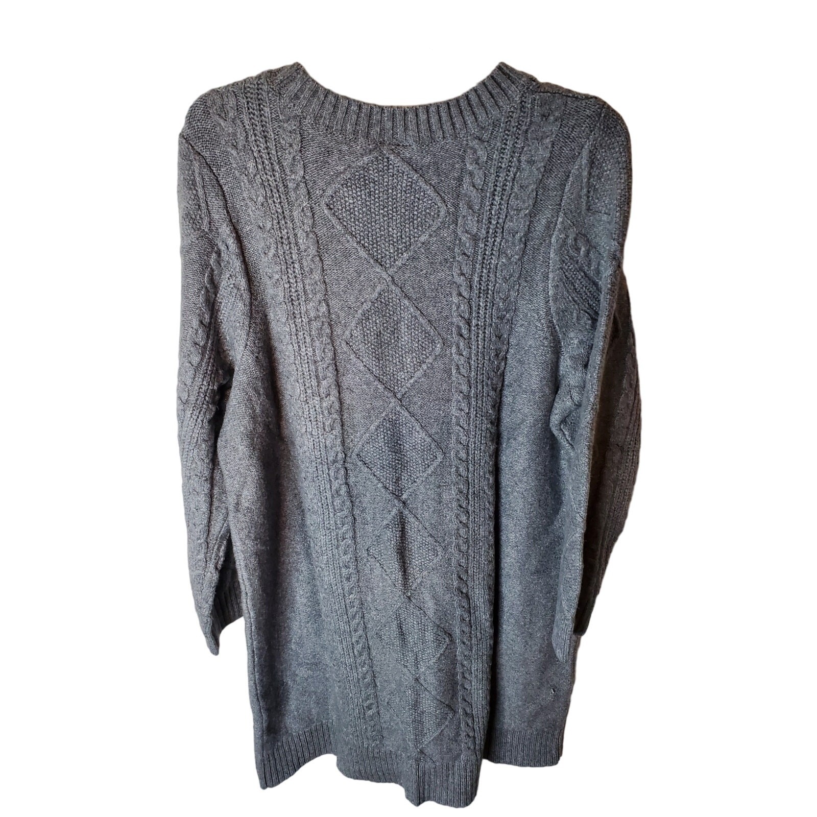Torrid at the Knee Cotton Acrylic Cable Knit Dress, Heather Grey, 2X, NWT