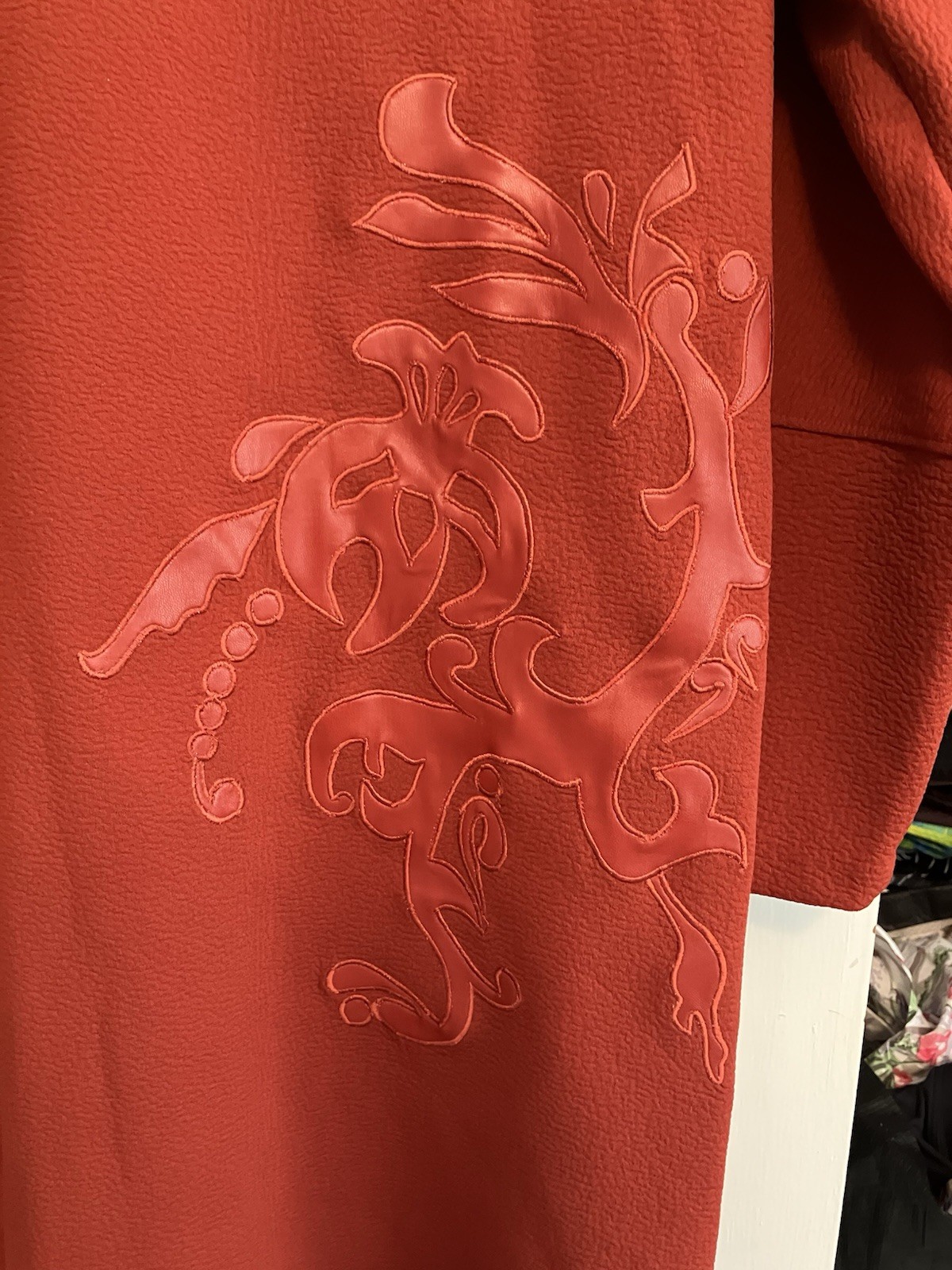 M) NWT NATORI Minimalist Shift Dress Asian Modest City Modern Knee Lenth Rust