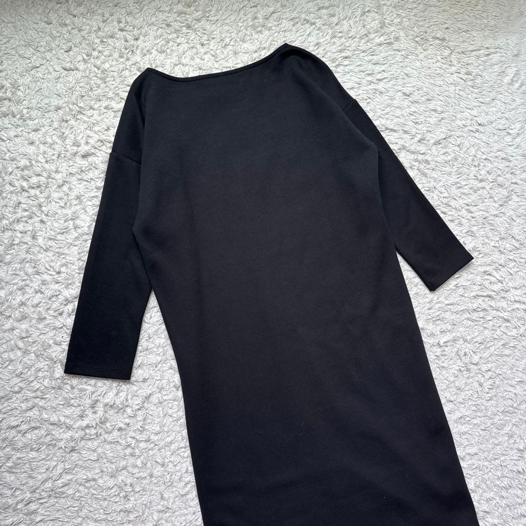 with Tags MUJI Organic Cotton Blend Double Knit Dress Black
