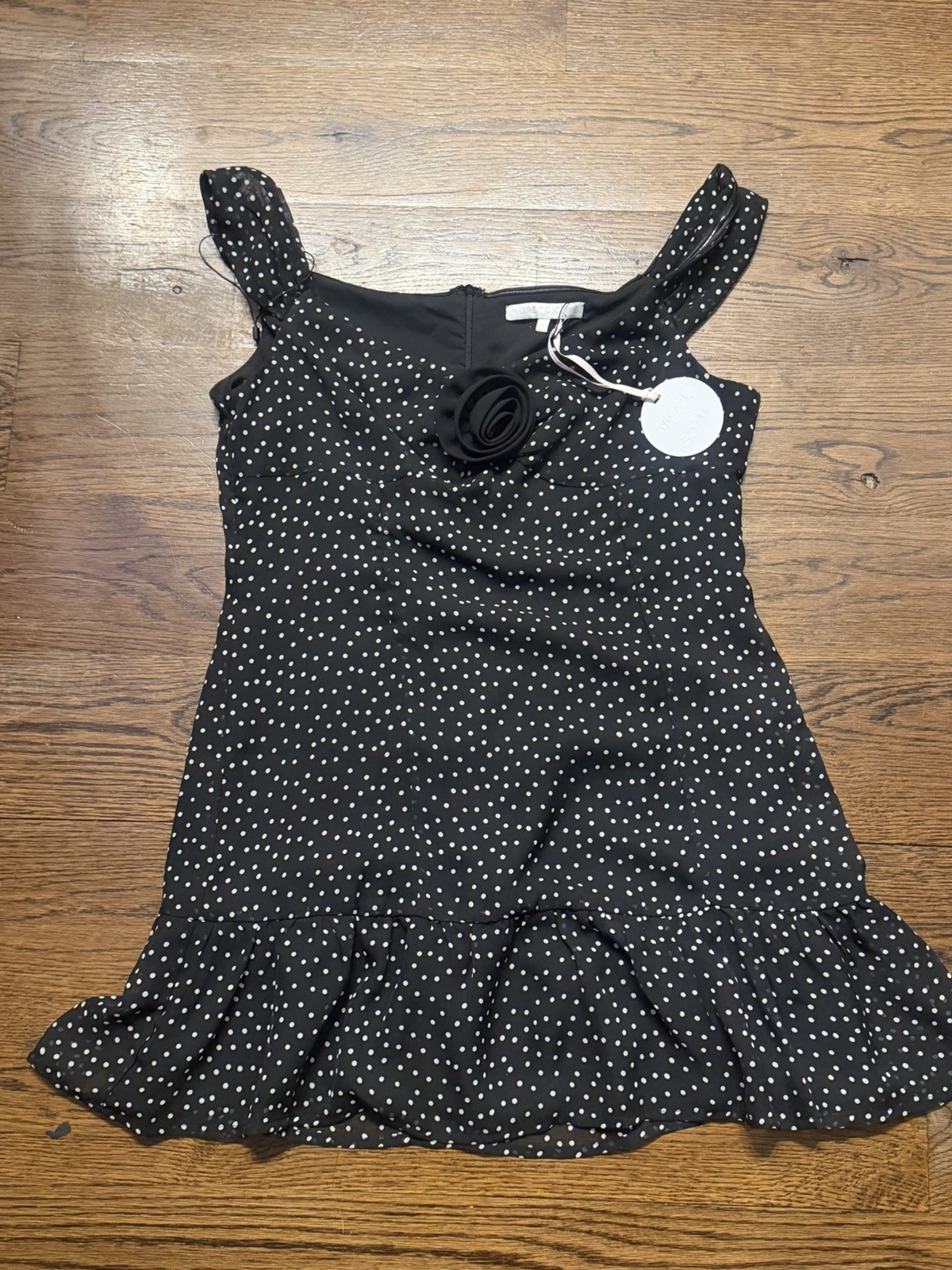 NWT More To Come Serena Polka Dot Mini Dress Size L