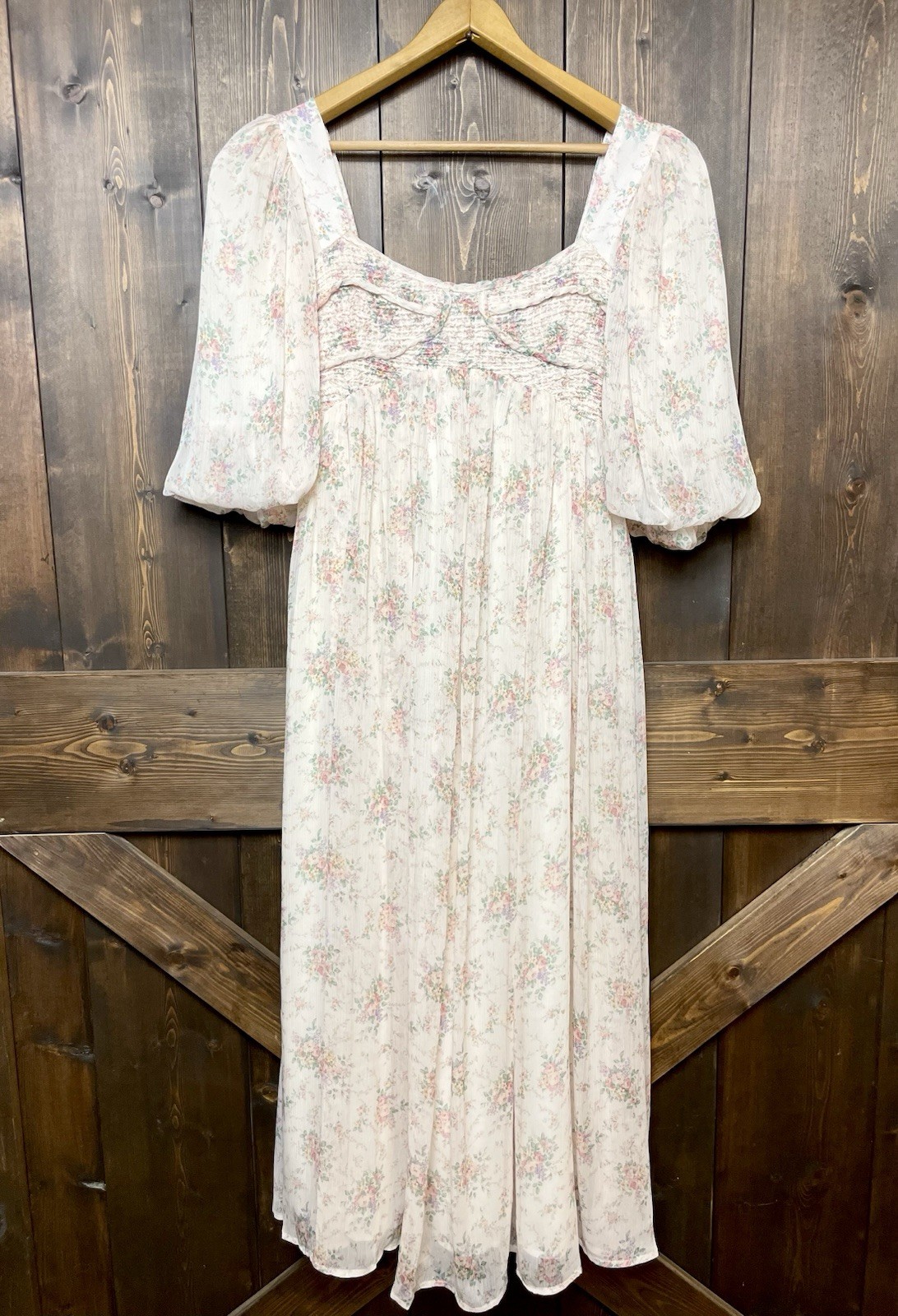 NWT Worth Collective Maxi Dress in Pink Floral *SMALL* Bump Friendly