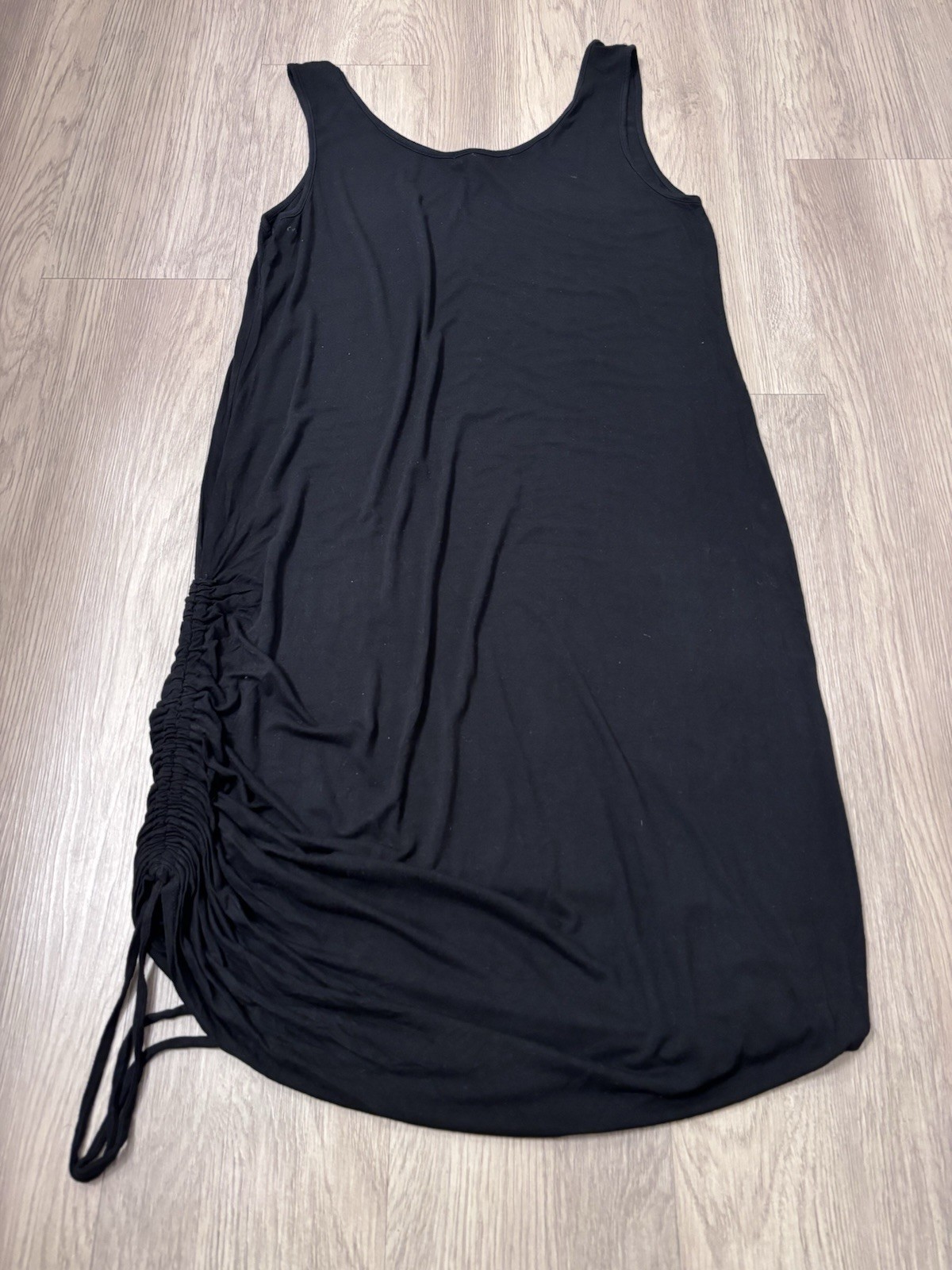 Green Envelope WomenBlack L Dress Rouching Flattering Sleeveless Versatile Comfy