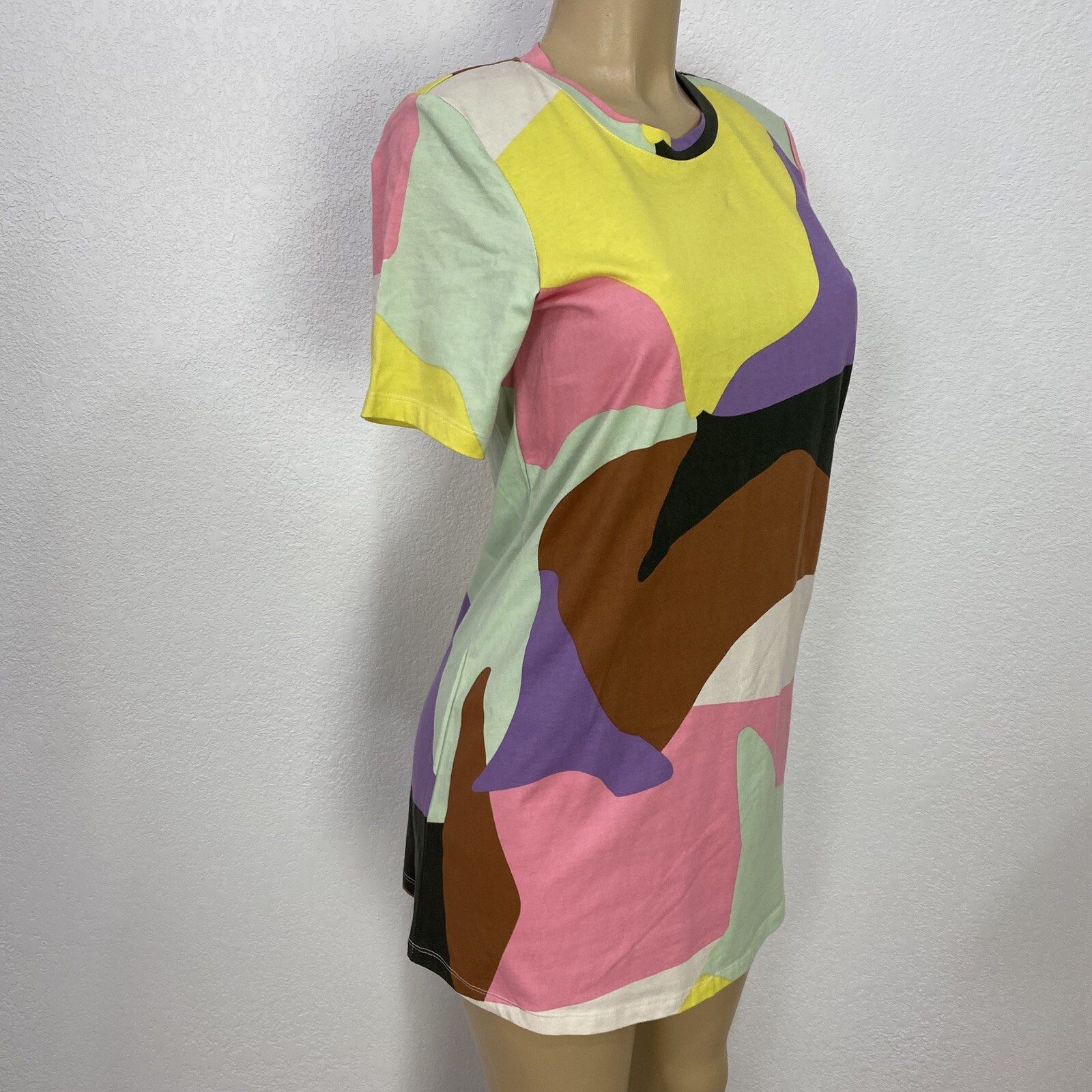 Sanctuary Multicolor Camo Tunic Shirt Dress Women’s Size XS Casual Knit Tes