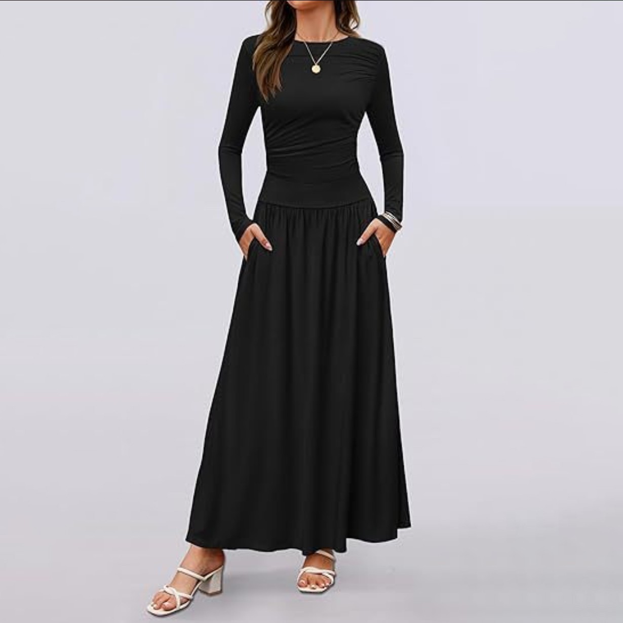 Spring Autumn Women’s Bohemian style Elegance Bodycon Long-sleeved Maxi Dresses
