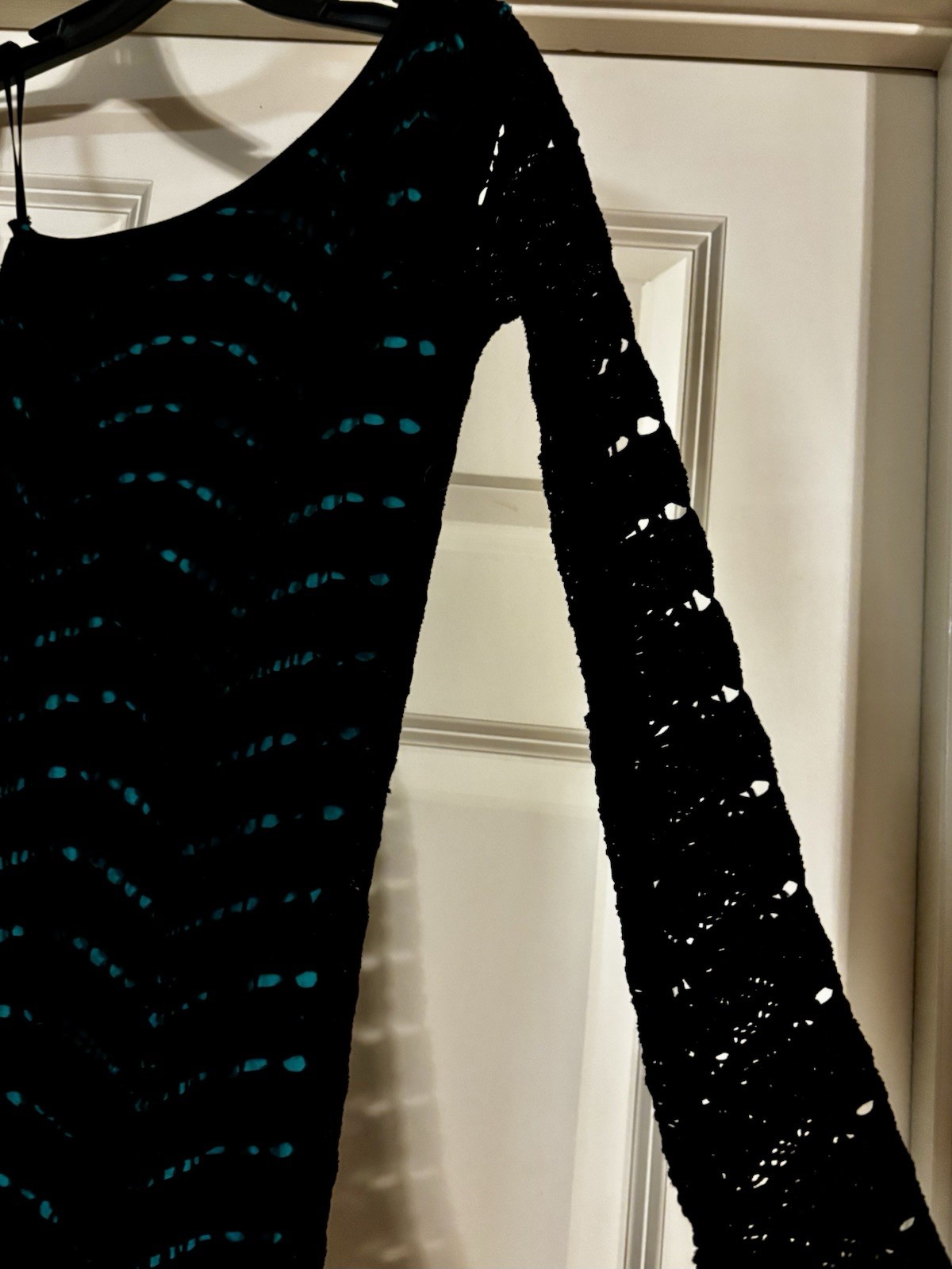 Bebe Vintage Old Money Coquette Quiet Luxury Crochet Black Emerald Size M/L