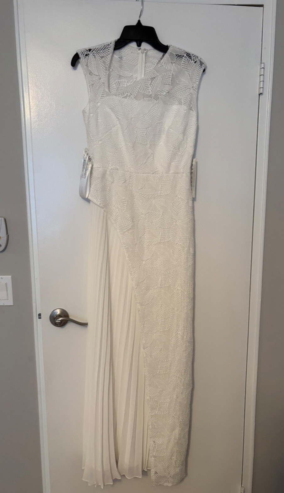 Kay Unger Diana Layered Lace Dress Gown Ivory White size 2 new wedding bridal