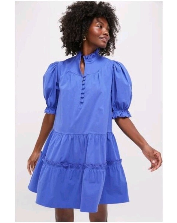 Tuckernuck Pomander Place Selena Mini Dress Women’s Small Azure Blue Purple