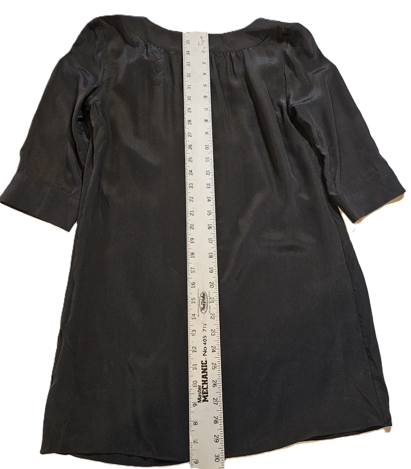 Rory Becca 100% Silk Little Black Mini Dress/Tunic SZ S Classic,Minimalist