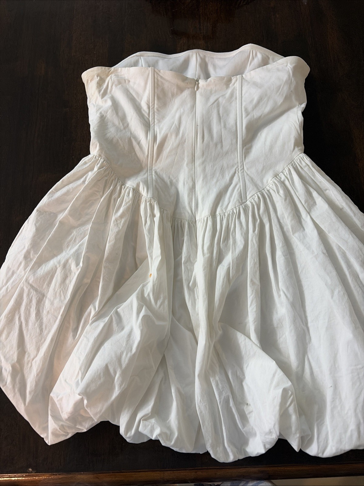 Klesis Botique White Corset Bubble Mini Tank Dress Medium
