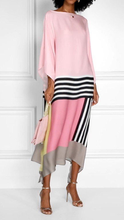 Soft Satin Silk Beach Wear , Beachwear Cover-Up Kaftan Gift For Mother J5587