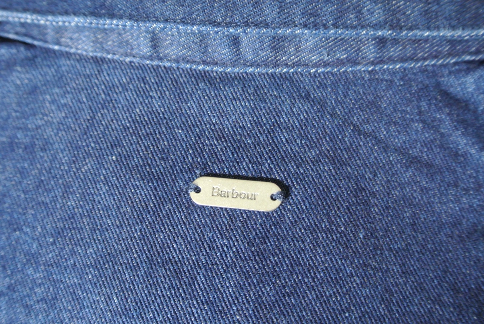 NEW, Barbour Women’s Maia Pointed-Collar Mini Denim Dress in Blue Sz 4 #MD2139