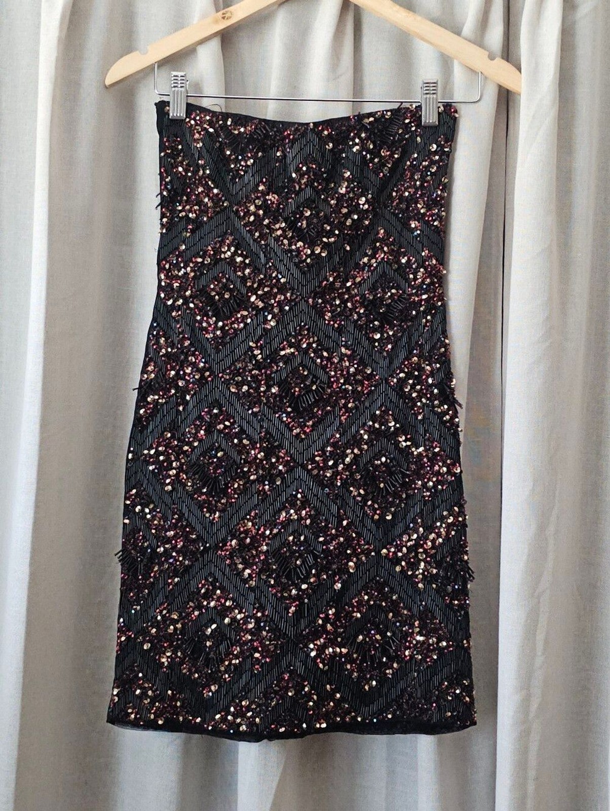 AllSaints Spitalfields Panel Tube Dress – Size US 2 / UK 6 – Hand Embellished