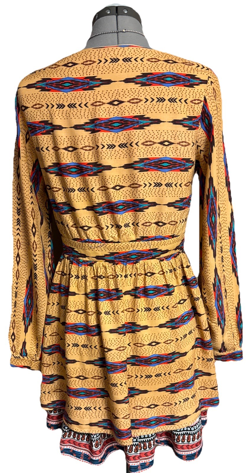 Freeway Vntg Boho Dress Side Zip Size S Style#8418A Pit To Pit 17.5”L 34”anthrop