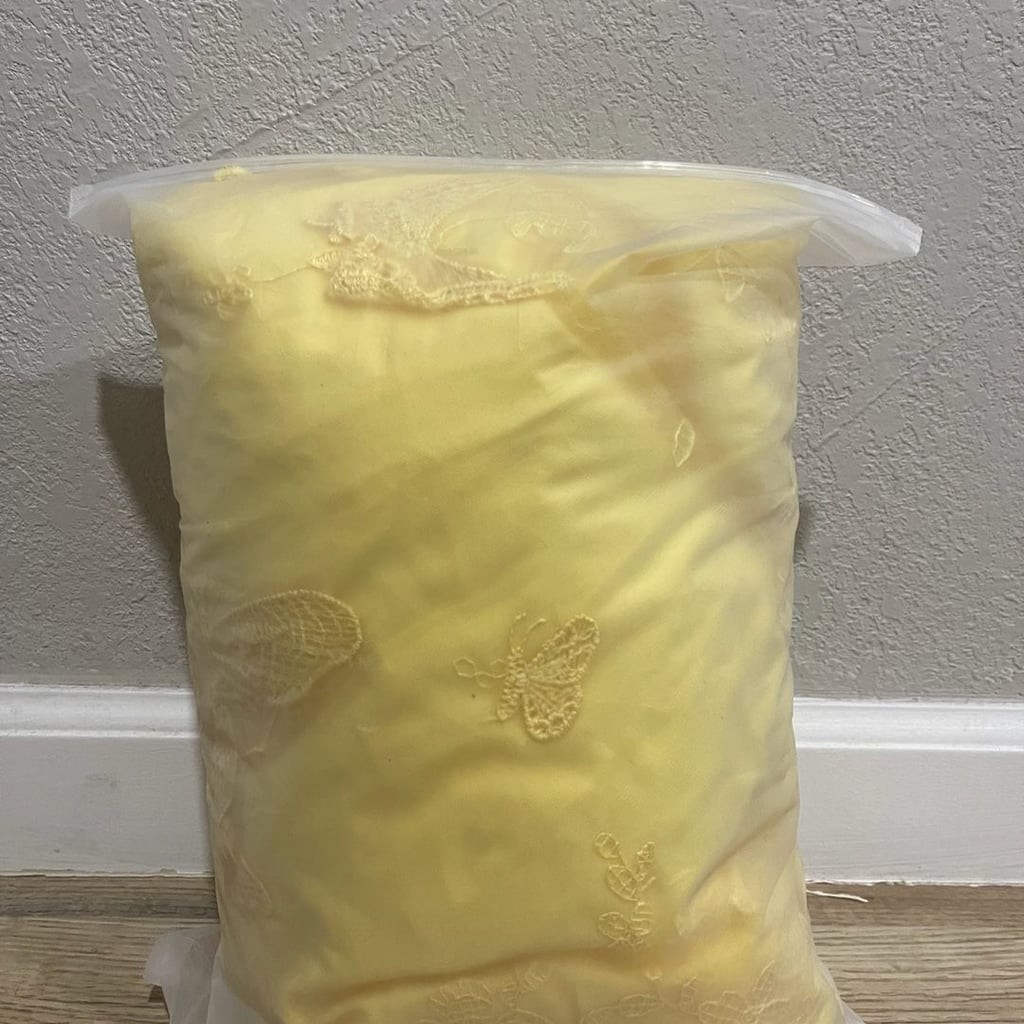 Teuta Matoshi Style Yellow Butterfly Tulle Corset Gown
