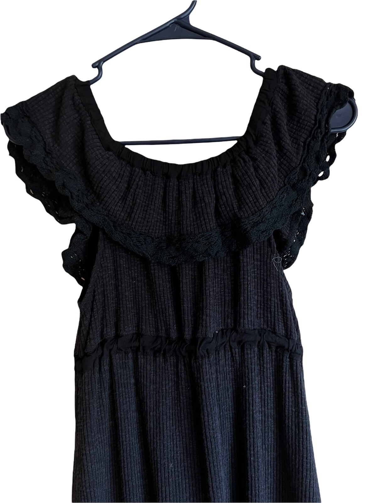New Free People Beach Ruffle Neck Mini Dress Size XS MSRP: $128
