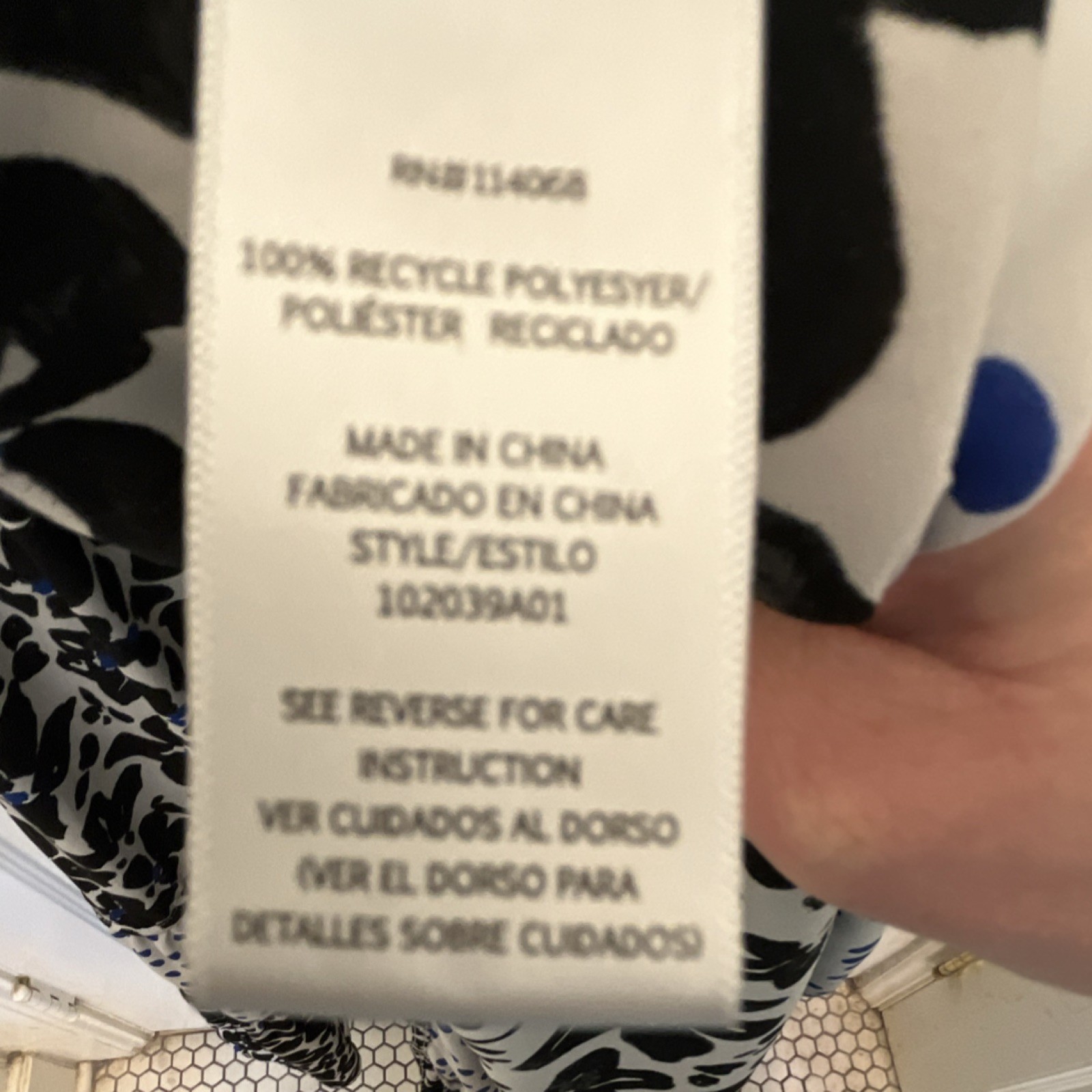 Love, Whit Black White Blue Floral Polka Dot Maxi Dress XL V-Neck Tie Short Sle…