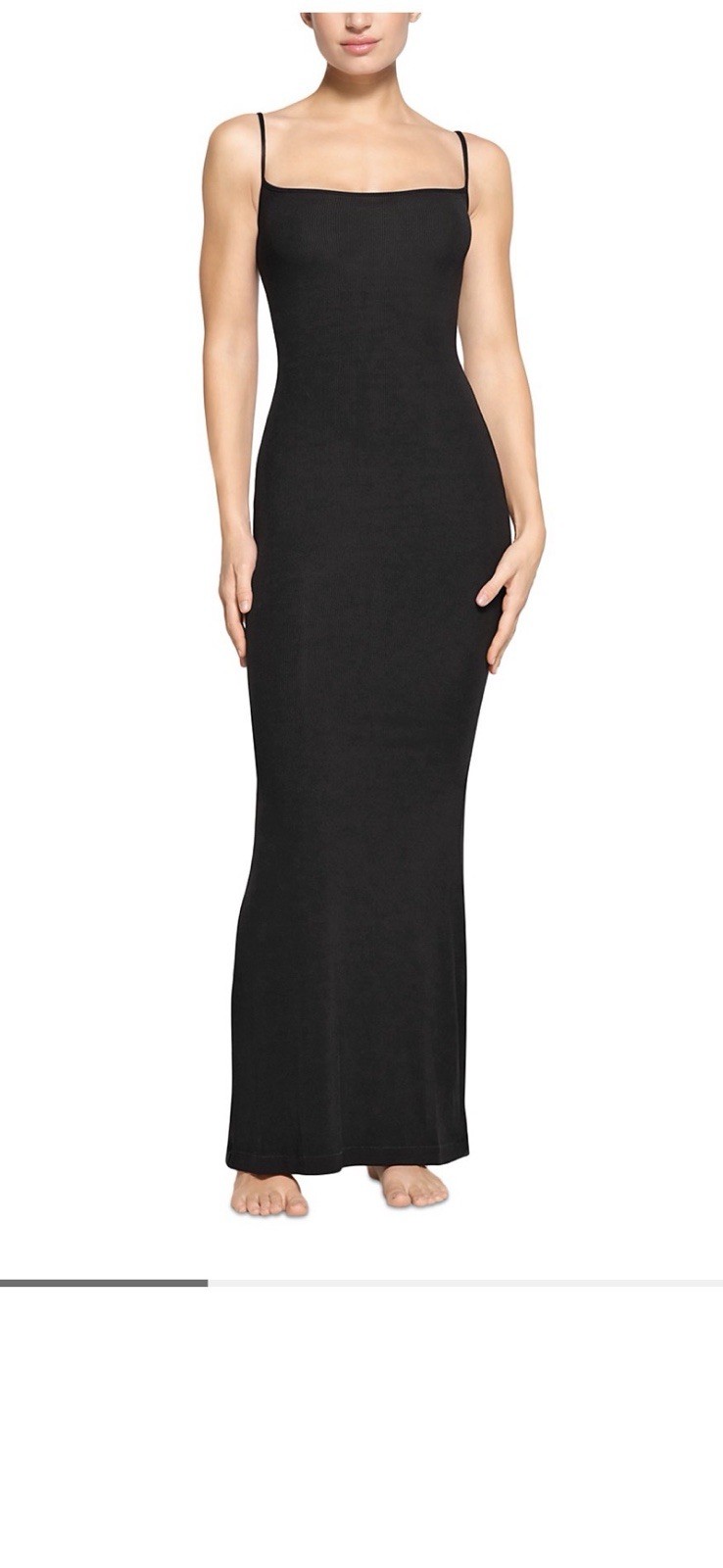 Skims Onyx Soft Lounge Long Slip Dress Size Maxi Dress Body on NWT!!