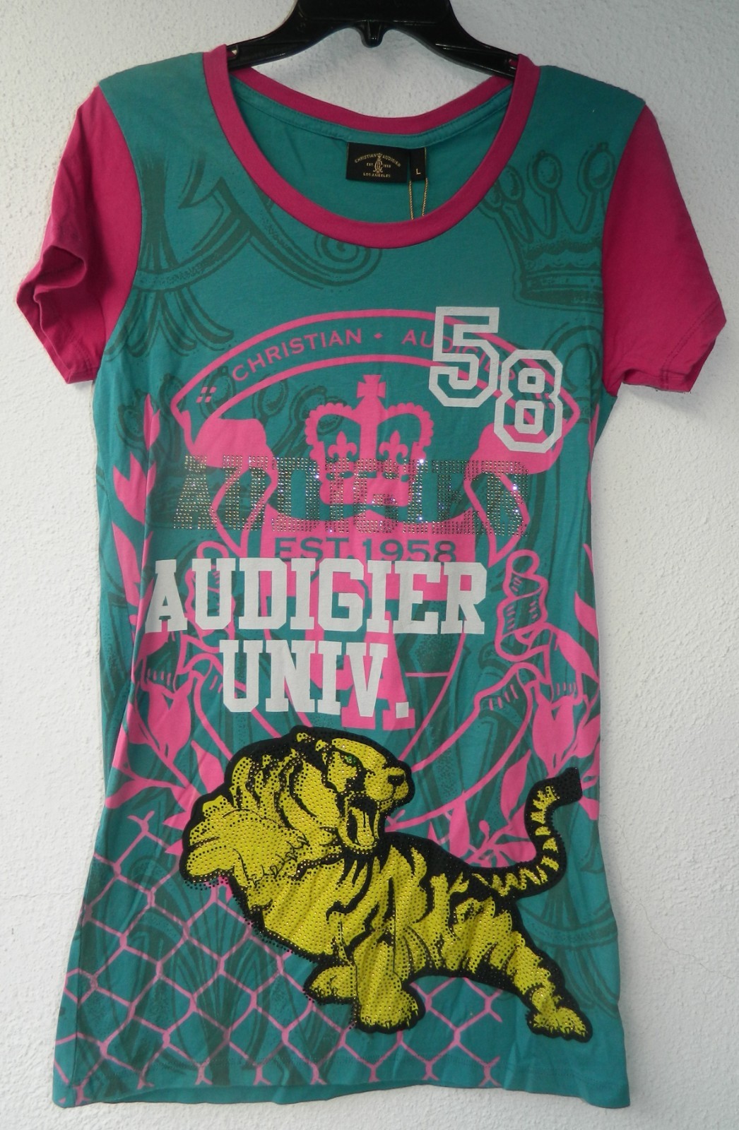 Christian Audigier ED HARDY University Short Sleeve T-Shirt Tunic / Mini Large
