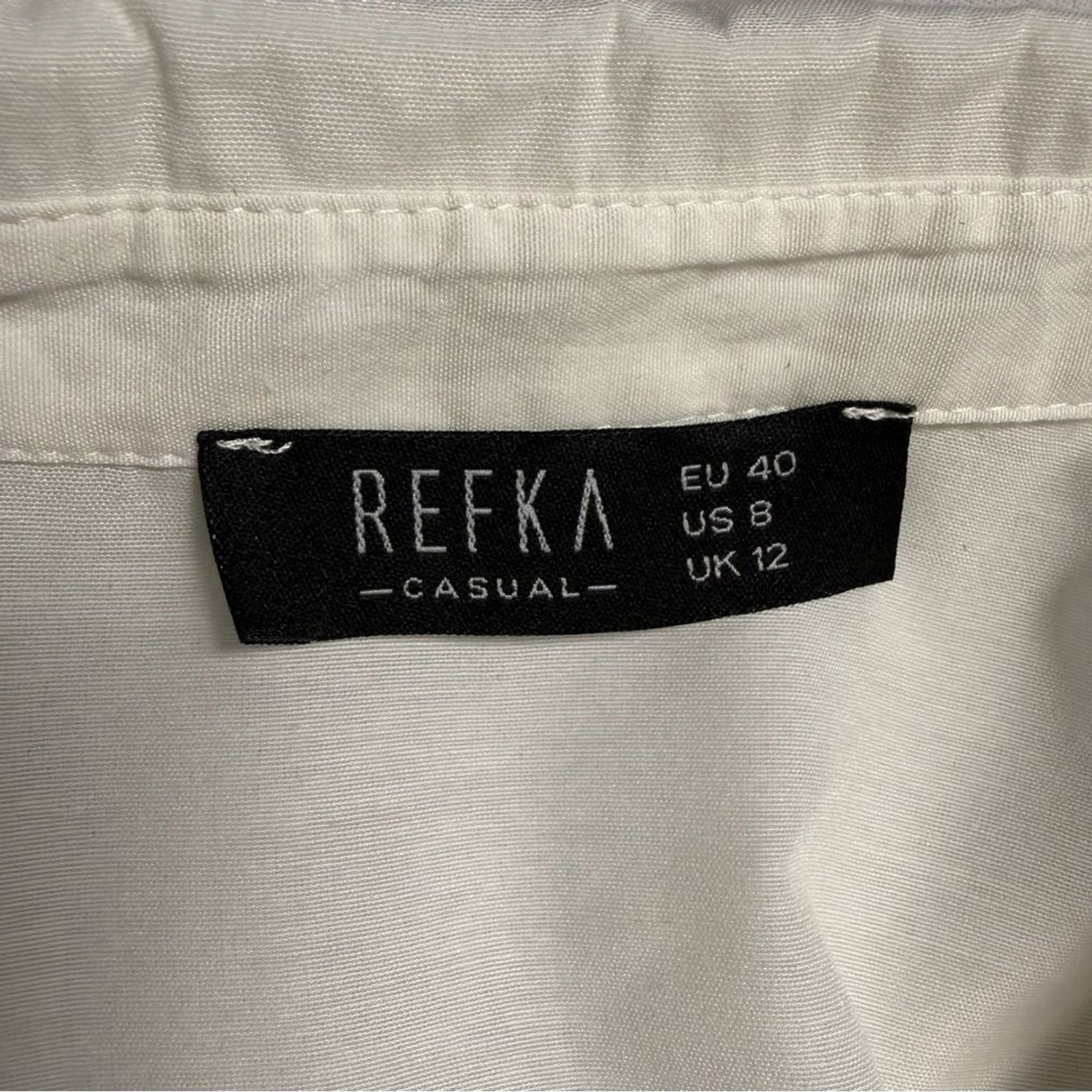 Refka White Tiered Maxi Shirt Dress Boho Cottagecore Prairie Minimalist Size 8