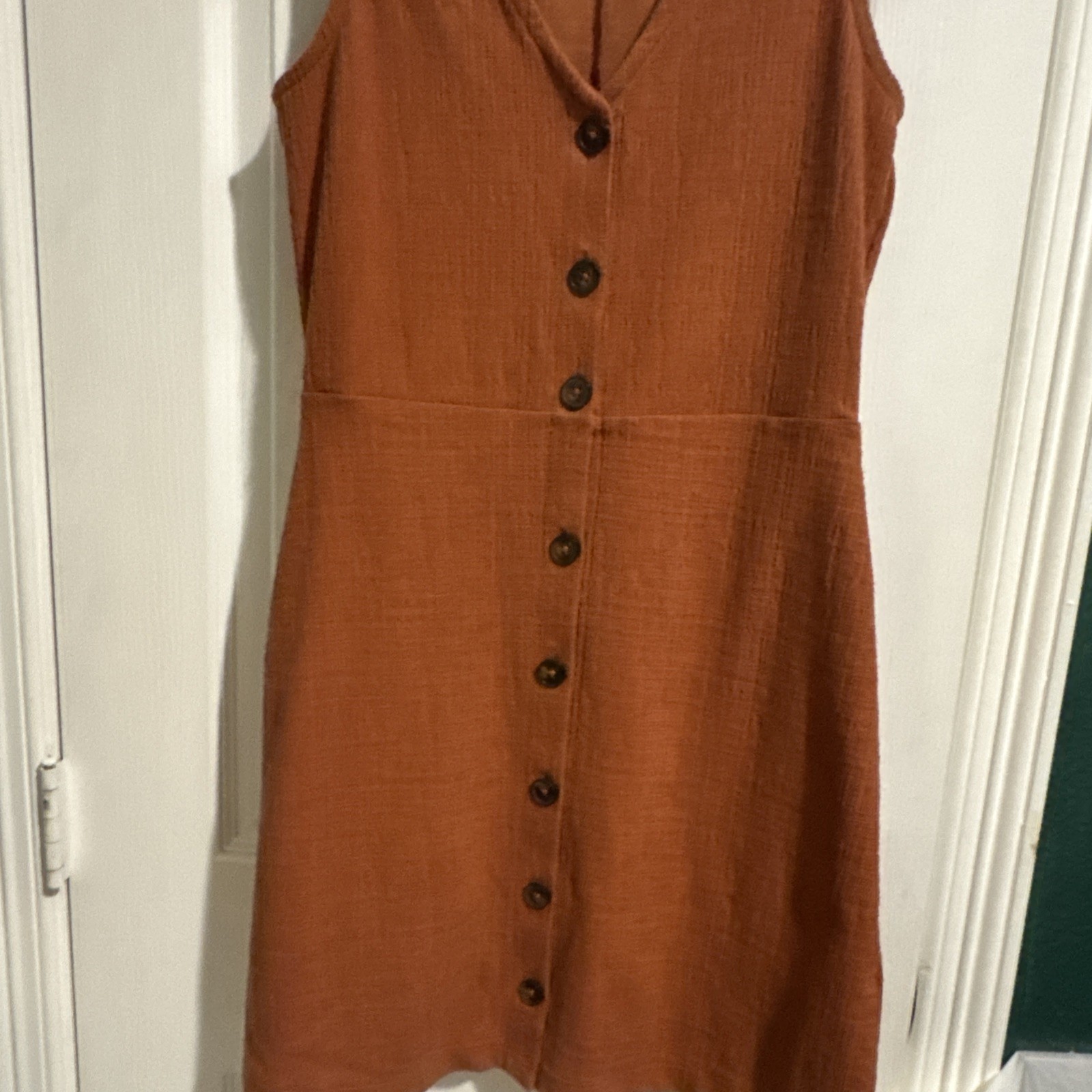 Madewell Rust Bottom- Front Mini Dress