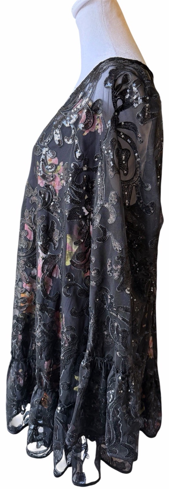 Free People Falling Flowers Sequin Mini Dress Women’s Size Medium