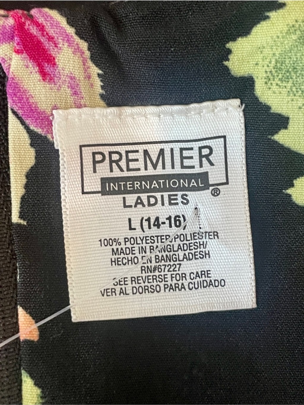New Premier International Dress 90s Deadstock Large 14-16 Maxi Sleeveless Floral