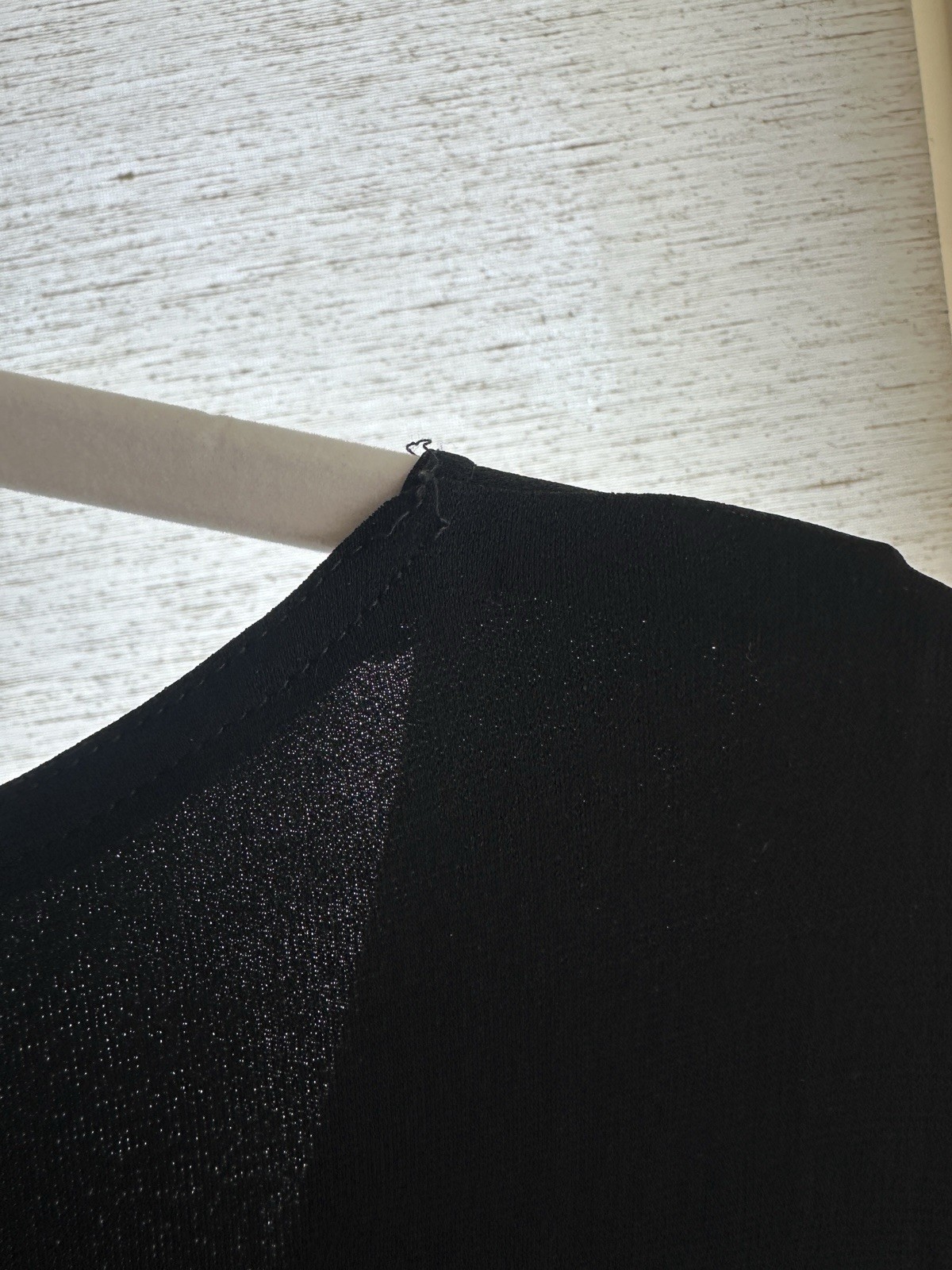 Celine V-Neck Midi Black Zip Front Ruched Dress Size 36