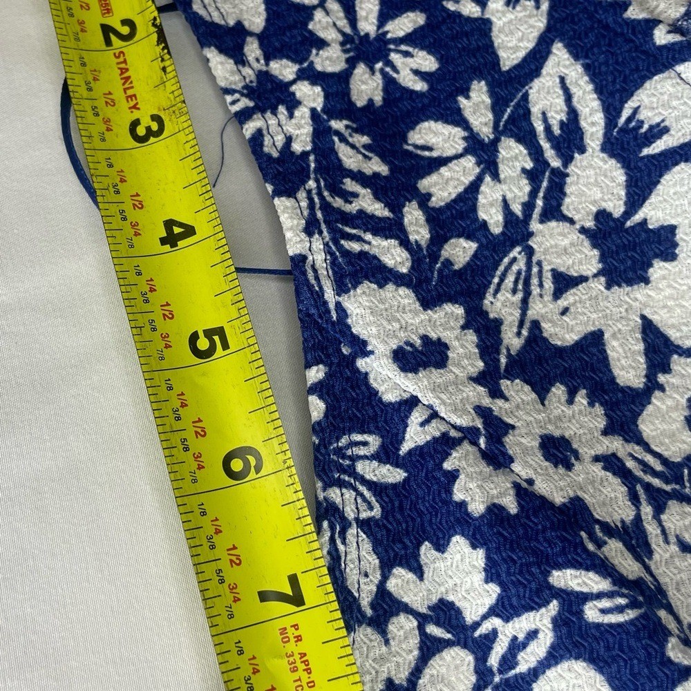 Perceptions Blue and White Floral Midi Dress