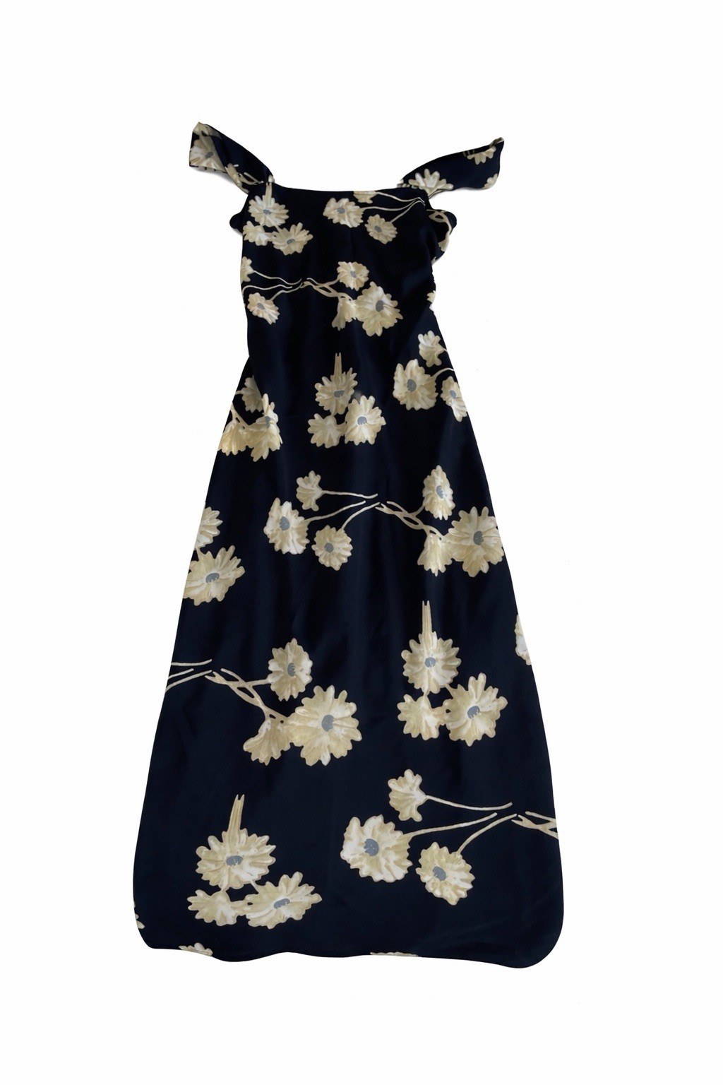 Jonathan Martin Floral Midi Dress – Size 11 – Waist-Cinching Tie Back –