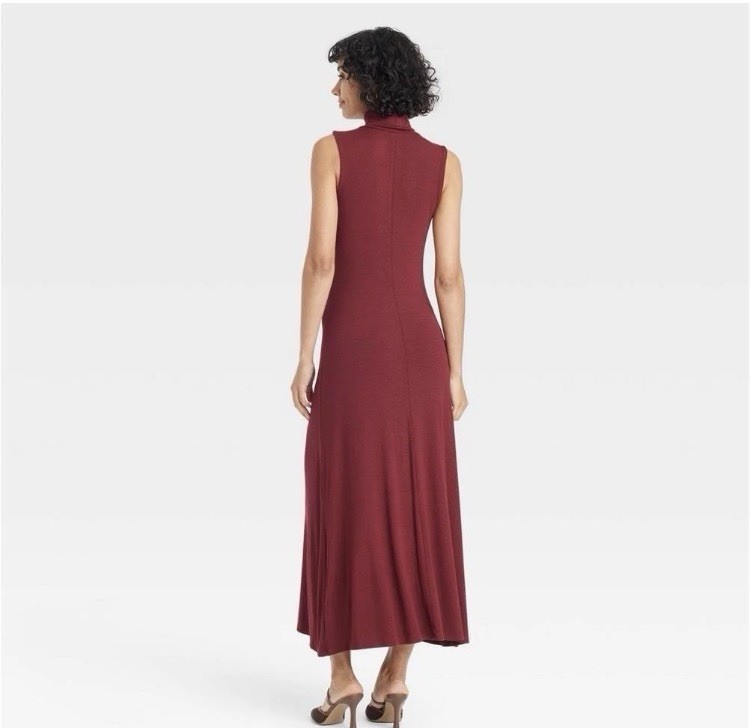 Women’s Knit Midi Shift Dress – A New Day Burgundy L *SEE DEAL!!!*