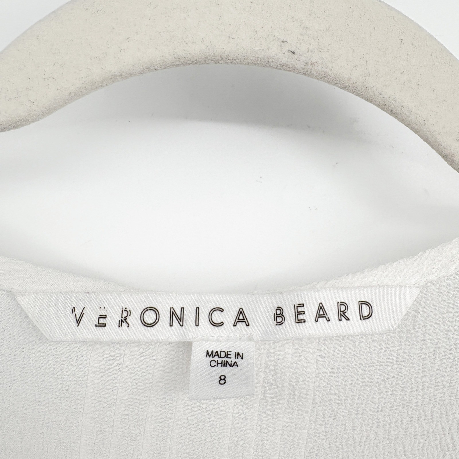 Veronica Beard Womens White Sarasota Ruched Ruffle Boho Mini Dress 8
