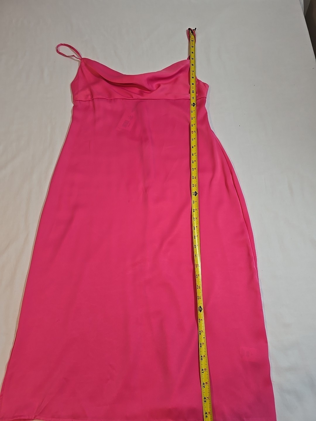 WeWoreWhat cowl neck midi dress Satin Charmeuse strappy pink Size M New