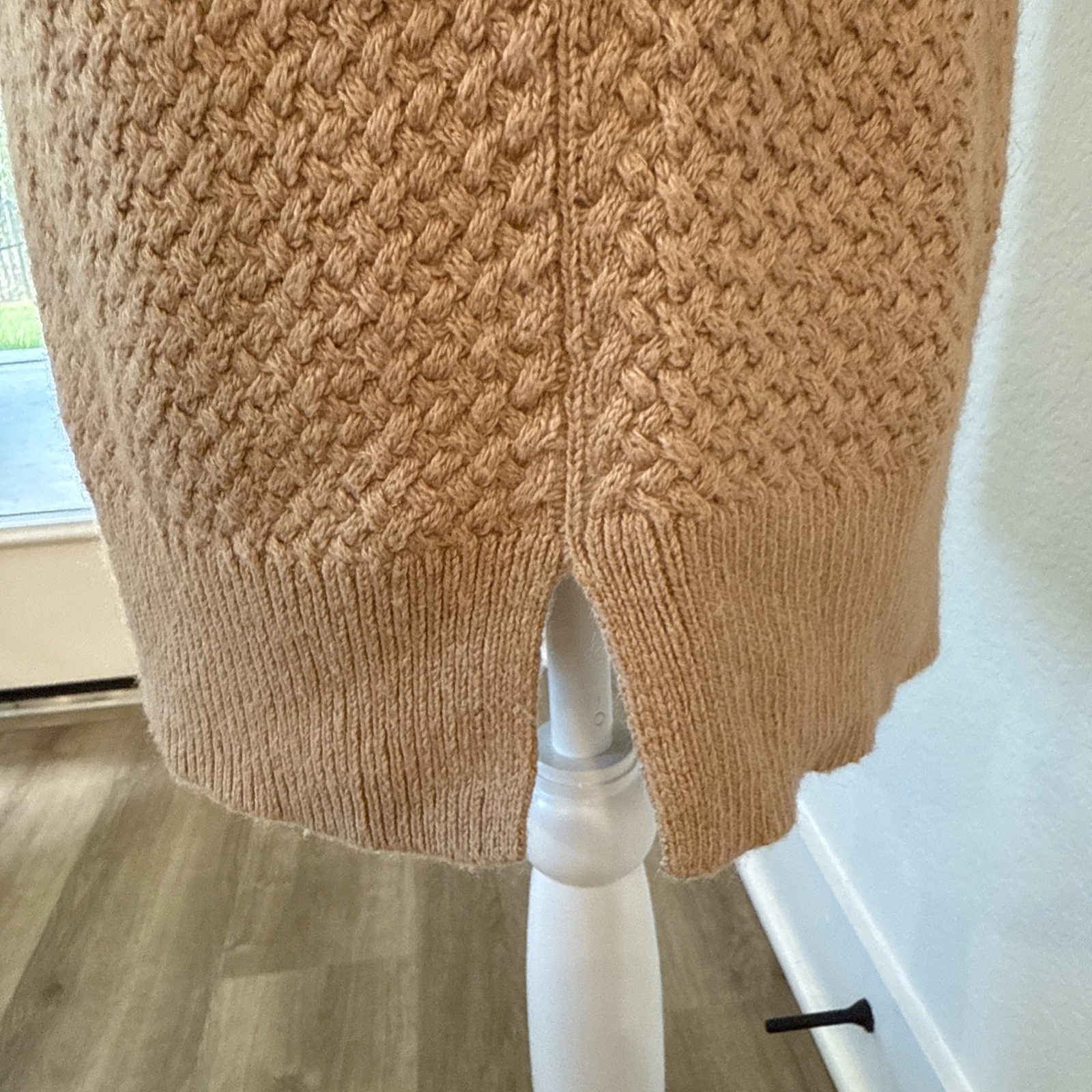 Ann Taylor LOFT Sweater Dress Petite Small Tan Camel Hair Blend
