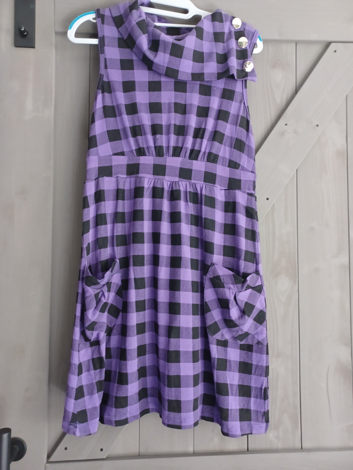 Women’s Juniors One Step Up Purple Black Soft Dress Sz XL