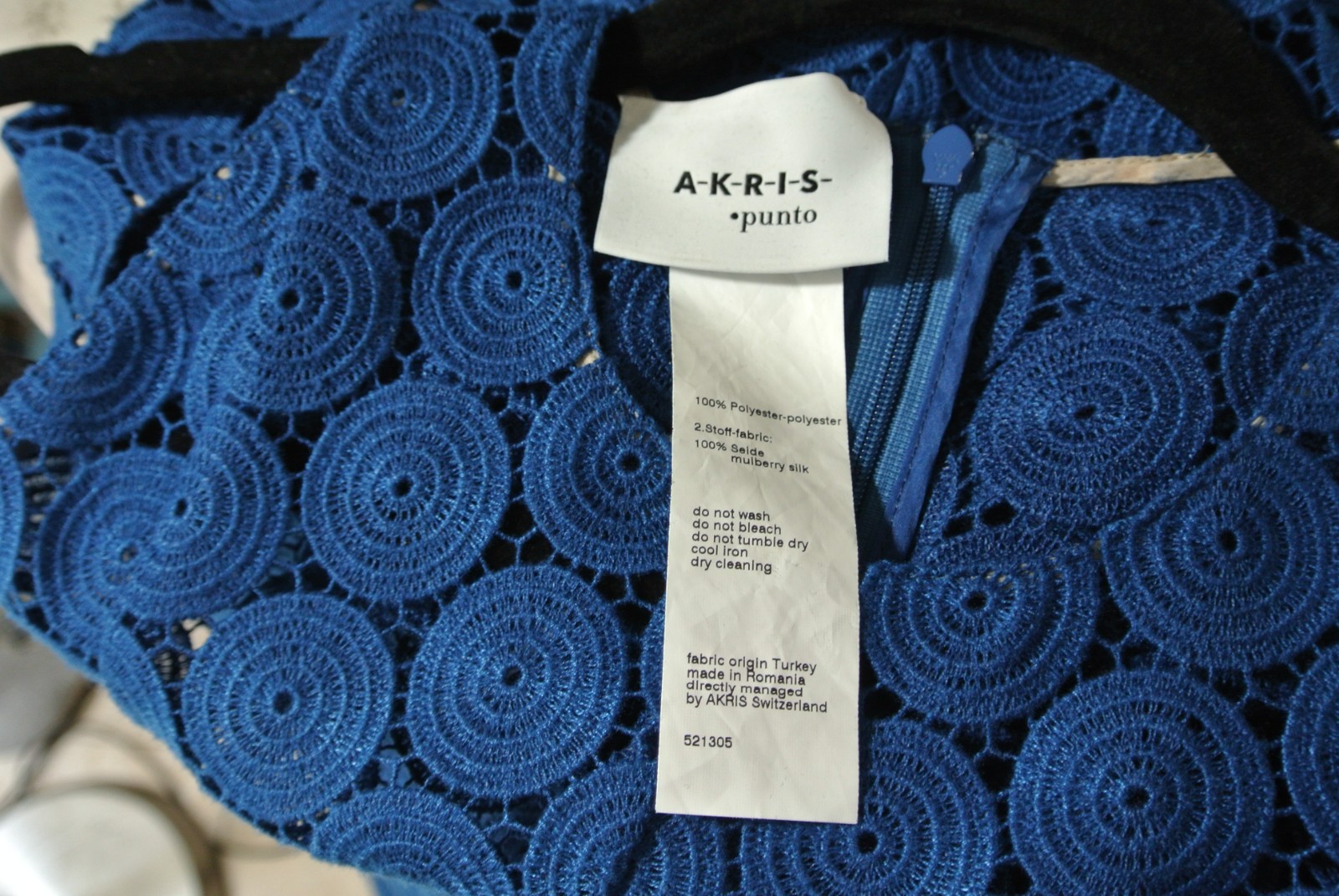 NEW/missing slip, Akris punto Dot Guipure Lace A-Line Midi Dress 4 #DD72