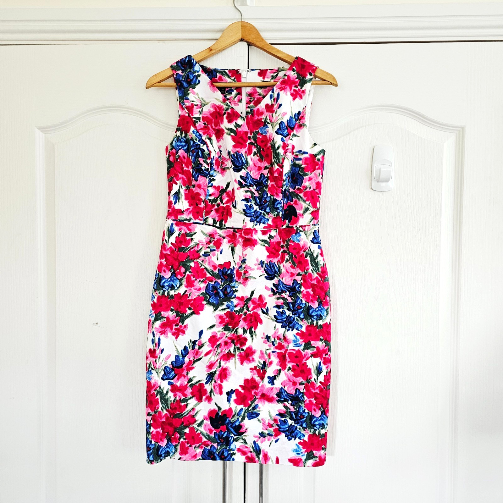 TALBOT Womens Dress UK 10 US 6 Multi Abstract Floral Print Wedding Evening Party