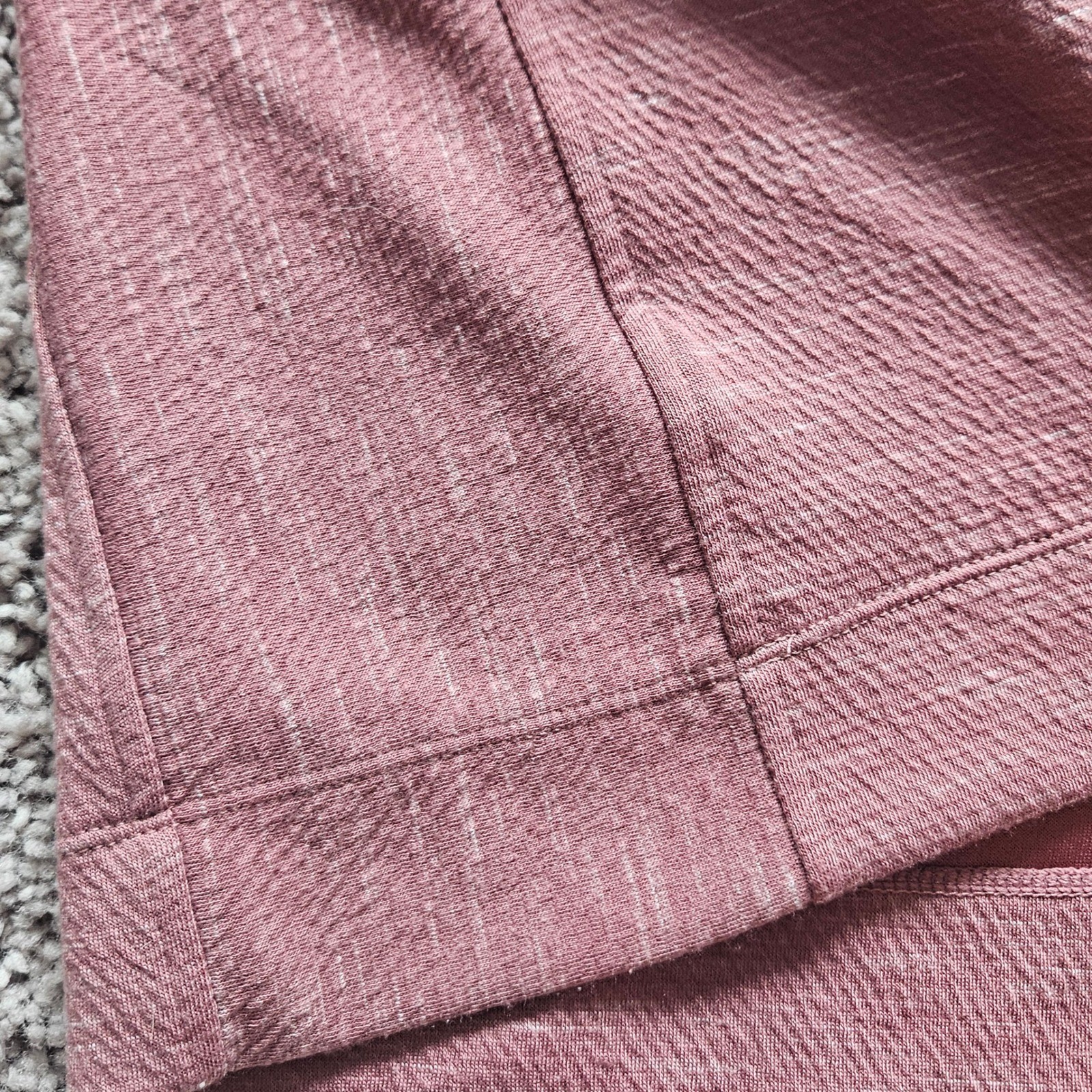 Prana Sunrise Sweatshirt Dress Size L Cowl Neck Pink Heathered Pockets Gorpcore