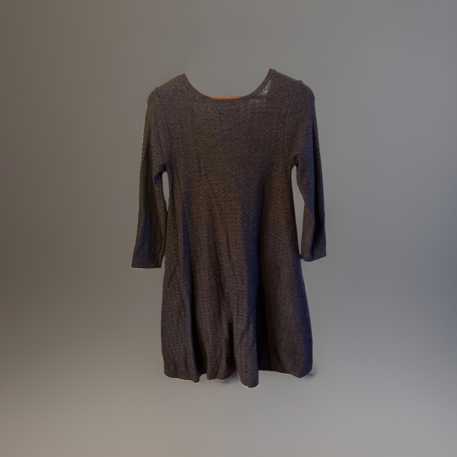 American Eagle Knit A-line Swing Dress Space Dye Heathered Goblincore Lagenlook