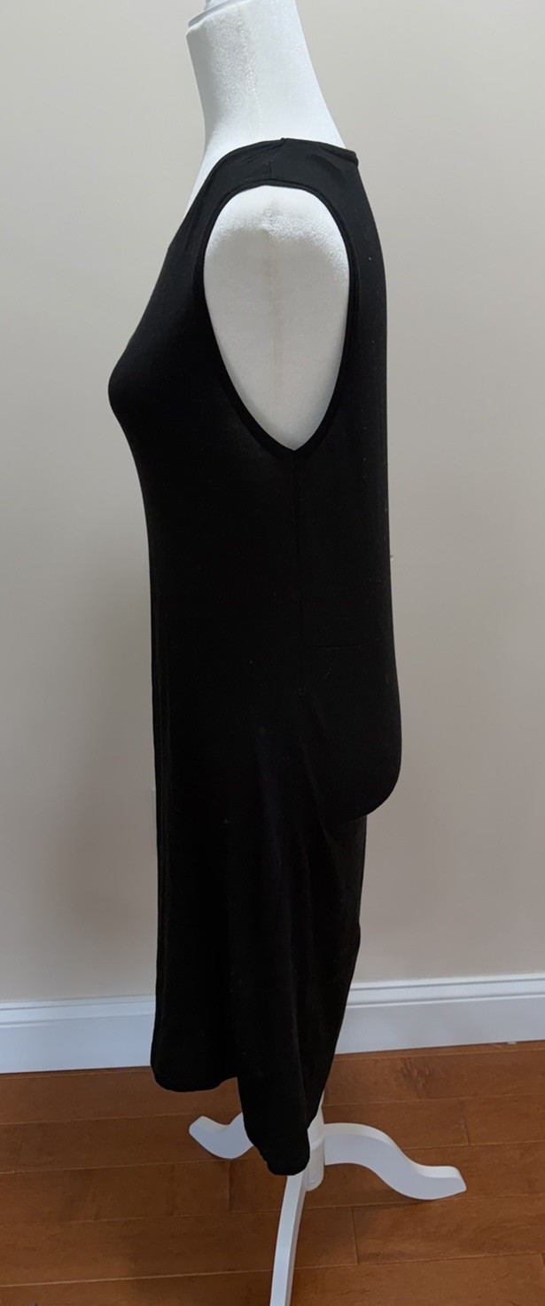 Gudrun Sjoden Black Tencel Lyocell Elastane Sleeveless Dress Sz. M